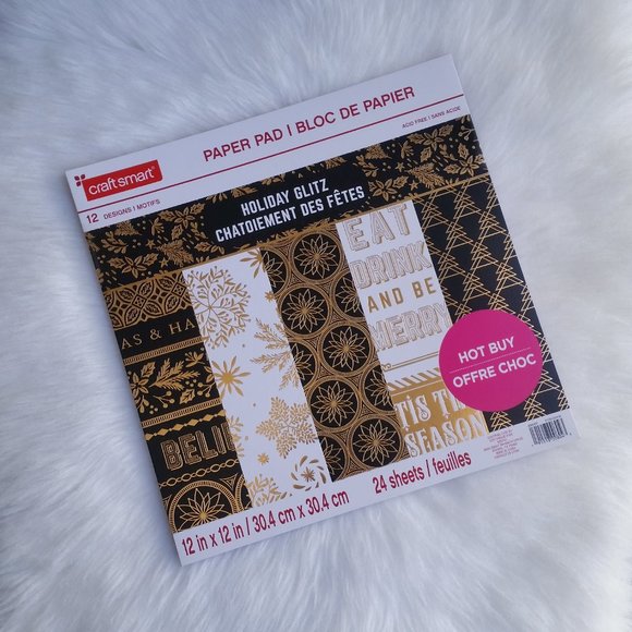 Holiday Glitz Paper Pad by Craft Smart 12x12 - Picture 1 of 9